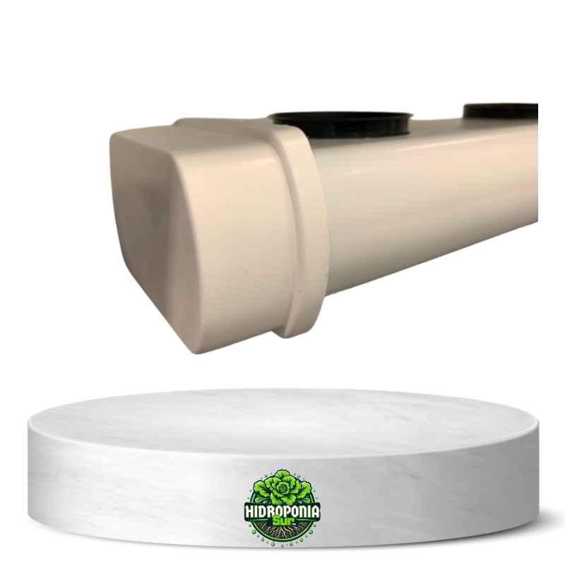 Tapon 80 mm cultivo hidroponico de plástico blanco, ideal para sellar sistemas de cultivo hidropónico